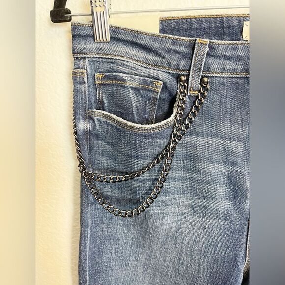 L'AGENCE Luna Chain Detail Ripped Skinny Jeans 29. New - Picture 6 of 12